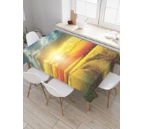 Прямоугольная скатерть JoyArty Дорога через поля из сатена tc_9979_120x145