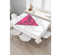 Прямоугольная скатерть JoyArty Розовый треугольник из сатена tc_19906_120x145