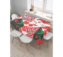 Прямоугольная скатерть JoyArty Квадратный пэчворк из сатена tc_37345_120x145