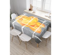 Прямоугольная скатерть JoyArty Желтая роза из сатена tc_19682_120x145