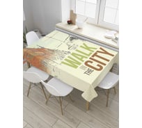 Прямоугольная скатерть JoyArty Прогулка по городу из сатена tc_32582_120x145