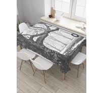 Прямоугольная скатерть JoyArty Колесо на дереве из сатена tc_32071_120x145