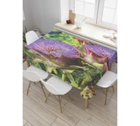 Прямоугольная скатерть JoyArty Расцветший артишок из сатена tc_38917_120x145