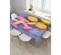 Прямоугольная скатерть JoyArty Здоровье и спорт из сатена tc_36991_120x145
