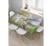 Прямоугольная скатерть JoyArty Пологая река из сатена tc_21820_120x145