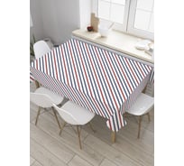 Прямоугольная скатерть JoyArty Двухцветные диагональные полосы из сатена tc_28743_120x145