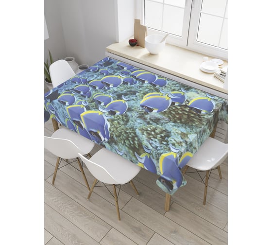 Прямоугольная скатерть JoyArty Рыбная экзотика из сатена tc_9225_120x145 1