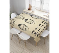 Прямоугольная скатерть JoyArty Мужчины в очках из сатена tc_65686_120x145