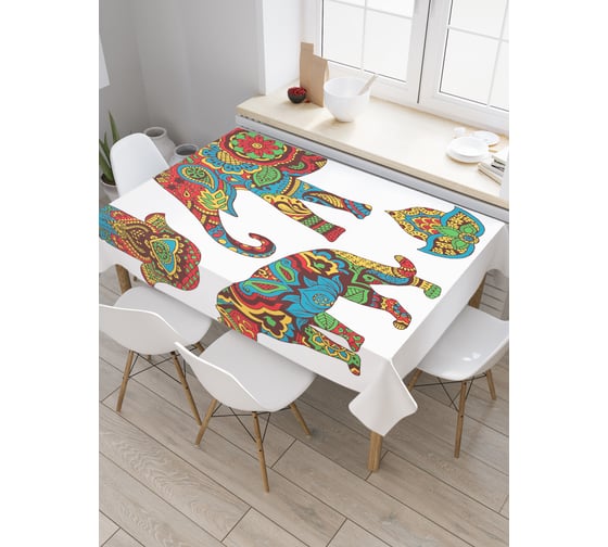 Прямоугольная скатерть JoyArty Индуизм в узорах из сатена tc_19281_120x145 1