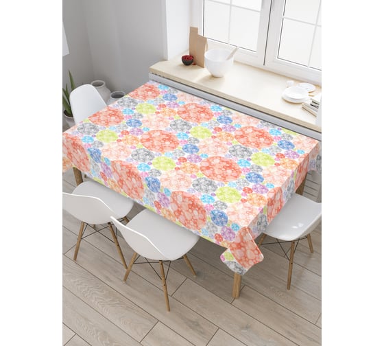 Прямоугольная скатерть JoyArty Драгоценные пузыри из сатена tc_20801_120x145 1
