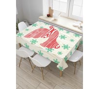 Прямоугольная скатерть JoyArty Зимний колибри из сатена tc_5697_120x145