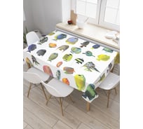 Прямоугольная скатерть JoyArty Рыбы на любой вкус из сатена tc_20561_120x145