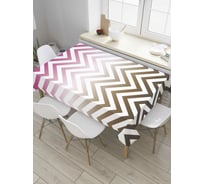 Прямоугольная скатерть JoyArty Зигзаги с градиентом из сатена tc_8708_120x145