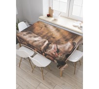 Прямоугольная скатерть JoyArty Кожаные сапоги из сатена tc_23112_120x145