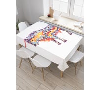 Прямоугольная скатерть JoyArty Мозаичный бык из сатена tc_3537_120x145