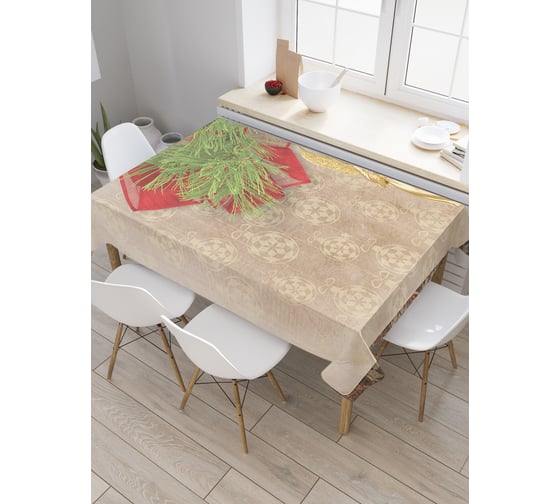 Прямоугольная скатерть JoyArty Рождественский ангел из сатена tc_5598_120x145 1