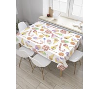 Прямоугольная скатерть JoyArty Сладкие радости из сатена tc_31555_120x145