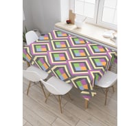 Прямоугольная скатерть JoyArty Квадратные ряды из сатена tc_30858_120x145