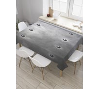 Прямоугольная скатерть JoyArty Клепка металла из сатена tc_32470_120x145