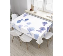 Прямоугольная скатерть JoyArty Стая рыб из сатена tc_32320_120x145