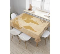 Прямоугольная скатерть JoyArty Карта без меток из сатена tc_7102_120x145