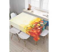 Прямоугольная скатерть JoyArty Море цветов из сатена tc_21161_120x145