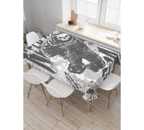 Прямоугольная скатерть JoyArty Смертельный космос из сатена tc_19929_120x145