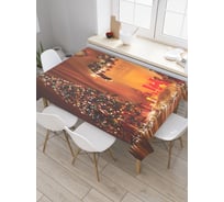 Прямоугольная скатерть JoyArty Рождественская елка из сатена tc_20297_120x145