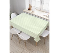 Прямоугольная скатерть JoyArty Салатовая геометрия из сатена tc_30631_120x145