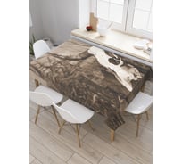 Прямоугольная скатерть JoyArty Рога добычи из сатена tc_23122_120x145