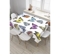 Прямоугольная скатерть JoyArty Разновидность бабочек из сатена tc_31474_120x145