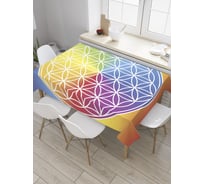 Прямоугольная скатерть JoyArty Сакральная радуга из сатена tc_28845_120x145