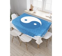 Прямоугольная скатерть JoyArty Морской Инь и ян из сатена tc_18590_120x145