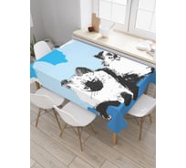 Прямоугольная скатерть JoyArty Два котика из сатена tc_30246_120x145