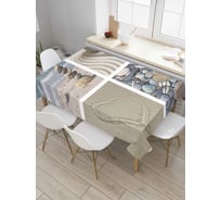 Прямоугольная скатерть JoyArty Морская любовь из сатена tc_7775_120x145