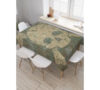 Прямоугольная скатерть JoyArty Камуфляжный череп из сатена tc_34608_120x145