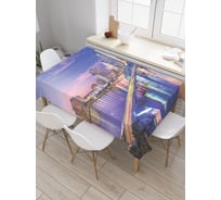 Прямоугольная скатерть JoyArty Мост к миллионнику из сатена tc_36787_120x145
