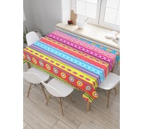 Прямоугольная скатерть JoyArty Полосатое веселье из сатена tc_21535_120x145