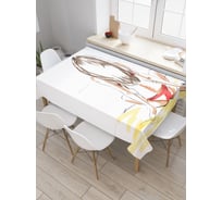 Прямоугольная скатерть JoyArty Девушка на пляже из сатена tc_19480_120x145