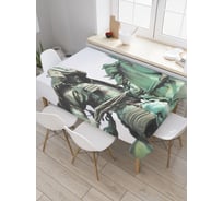Прямоугольная скатерть JoyArty Самурай на лошади из сатена tc_9956_120x145
