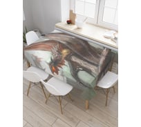 Прямоугольная скатерть JoyArty Время лететь из сатена tc_19117_120x145