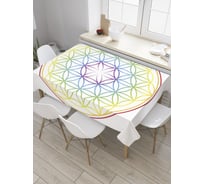 Прямоугольная скатерть JoyArty Сакральный цветок жизни из сатена tc_28850_120x145