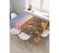 Прямоугольная скатерть JoyArty Горная жизнь из сатена tc_20125_120x145