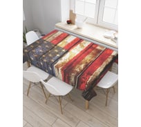 Прямоугольная скатерть JoyArty Старинный флаг из сатена tc_20719_120x145