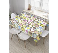 Прямоугольная скатерть JoyArty Ретро квадраты из сатена tc_28378_120x145