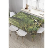 Прямоугольная скатерть JoyArty Ручей в лесу из сатена tc_32115_120x145