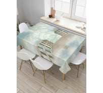 Прямоугольная скатерть JoyArty Мост в облаках из сатена tc_6703_120x145