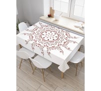 Прямоугольная скатерть JoyArty Солнечные завитки из сатена tc_21220_120x145