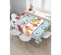 Прямоугольная скатерть JoyArty Праздничные животные из сатена tc_20015_120x145