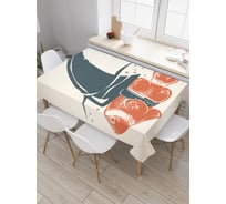 Прямоугольная скатерть JoyArty Рыба обманщик из сатена tc_19829_120x145